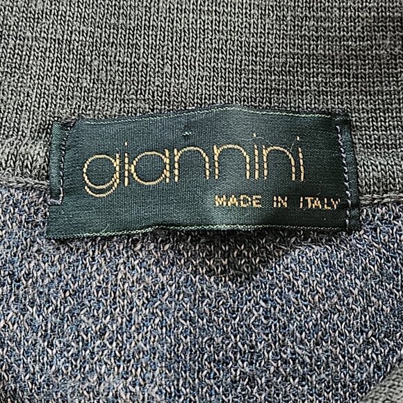 Giannini Polo Sweater Men 52/L Multi LS Buttons Collar Tribal Aztec Geo Vintage - Picture 3 of 15